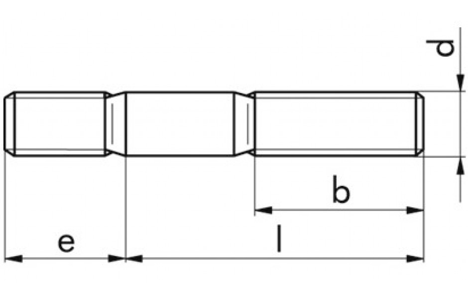 Stiftschraube DIN 938 - A4-70 - M6 X 20