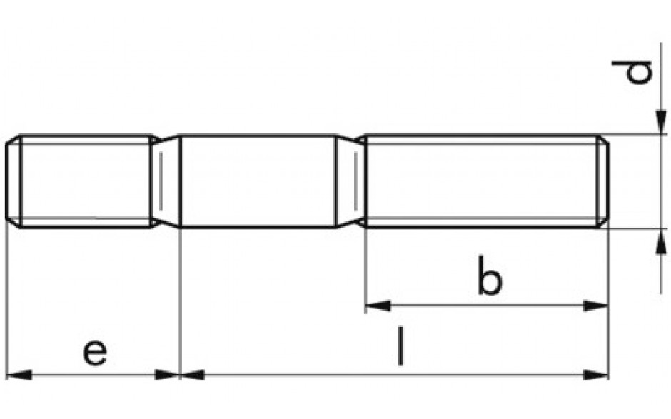 Stiftschraube DIN 939 - A2-70 - M8 X 65