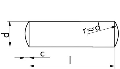 Zylinderstift DIN 7 - A1 - 1,5m6 X 4