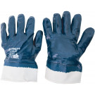 Nitrilne rukavice s produženom presvlakom, potpuna presvlaka, plave, veličina: 10