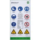 Sigurnosna ploča za gradilište od polistirola sa znakovima zabrane, naredbi i upozorenja