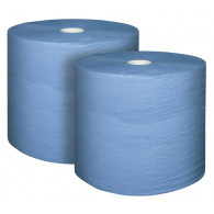 Papir za čišćenje u roli, 3-slojni, plavi, 1000 listova, 220 x 360 mm, pakiranje = 2 role